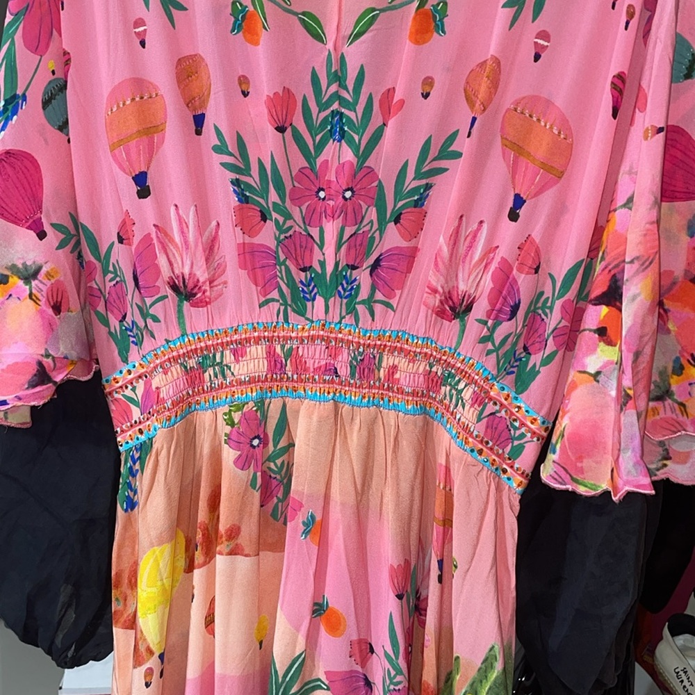 💕SOLD💕Camilla Waisted Dress With Hem Ruffle Sister Sunset - Picture 11 of 13